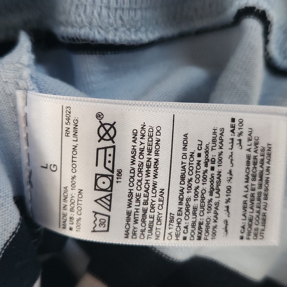 Old NAVY Classic Striped Blue and Black Men's Hoodie Large - Picture 7 of 17